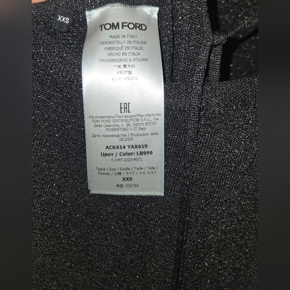Tom Ford Black Knit Metallic Maxi dress Size XXS - Picture 9 of 16